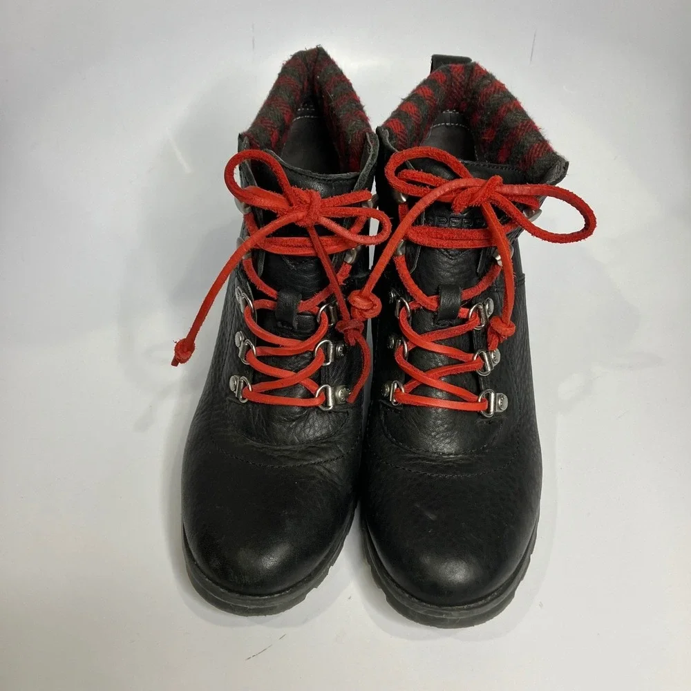 Sperry Celeste bliss black wedge‎ booties women's size 10 punk casual trendy